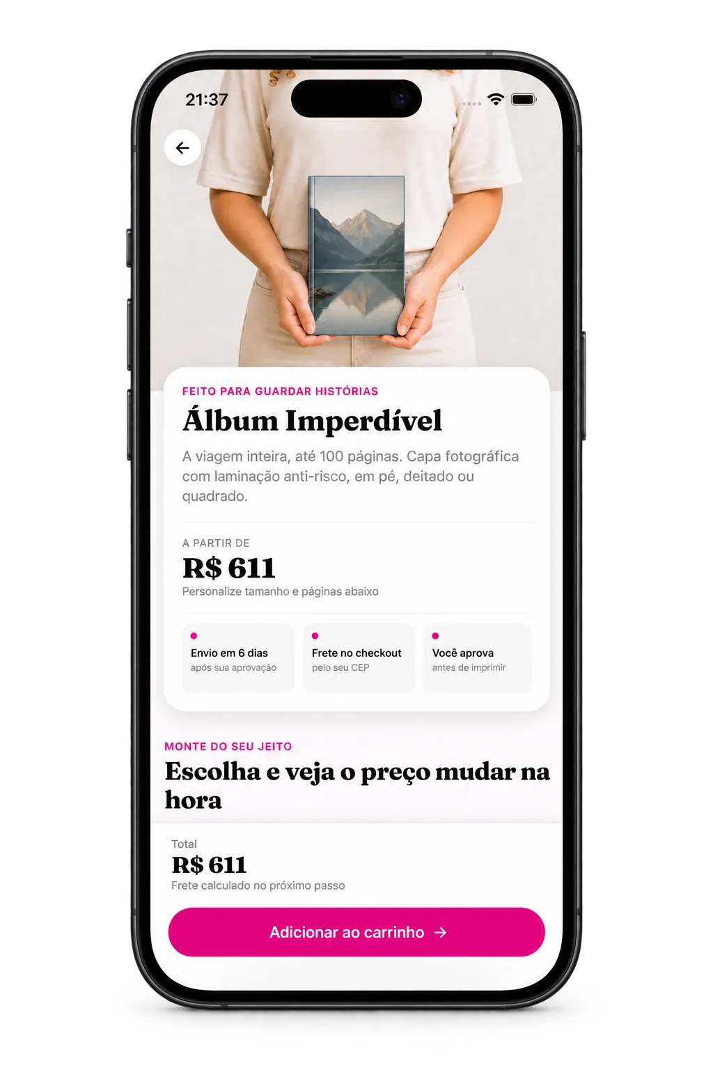 Aplicativo Álbum Imperdível desenvolvido pela Cubo333