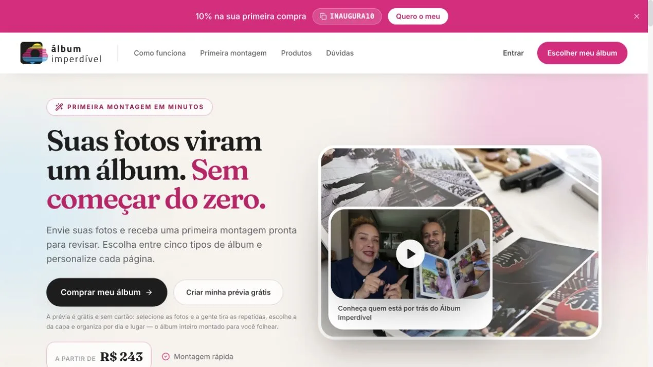 Site Álbum Imperdível