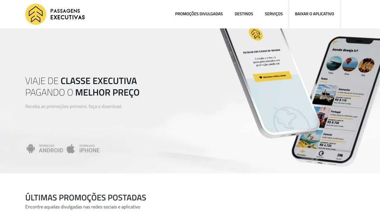 Site Passagens Executivas
